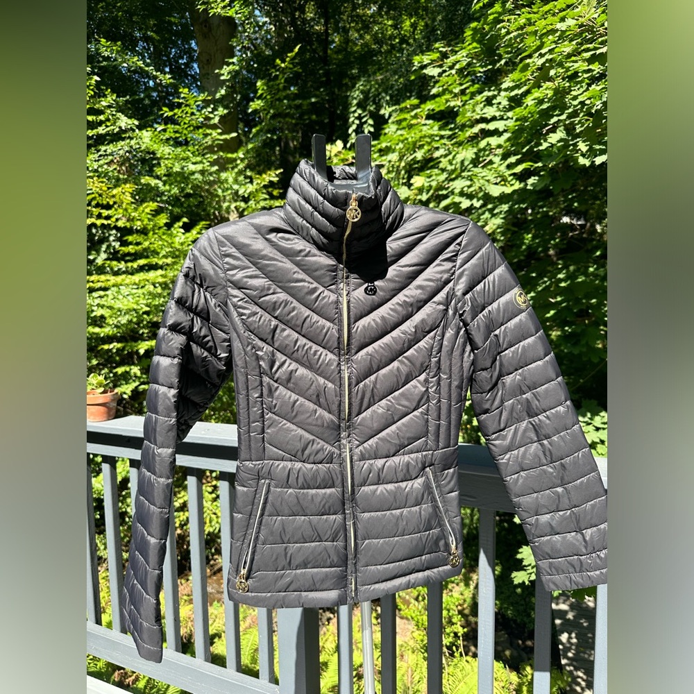 Michael Kors Packable Down Lightweight Jacket Size Small Black